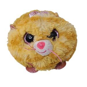 Ty Puffies Tabitha The Cat 3" Plush Toy With Sparkly Pink Glitter Accents
